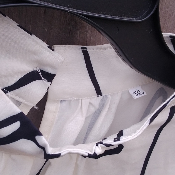 Womens Plus 3X Blouse Kimono Top Shirt Silky Pullover Faces Print - Picture 4 of 5